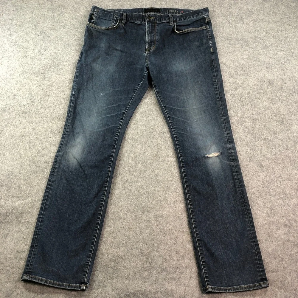 John Varvatos BOWERY Mens Jeans 38x34 (fits 39x34) Blue Straight Leg Dark Wash